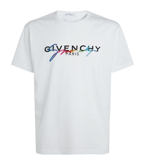 givenchy white rainbow t shirt|givenchy t shirt price.